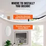4PCs 8 in/20.3 cm Ceiling Speakers 100W Flush Mount Ceiling & in-Wall Speakers