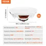 4 pcs 8 i lofthøjttalere 100W Flush Mount loft & i-væghøjttalere