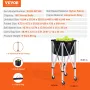 Foldable Tennis Ball Hopper, Holds 150 Tennis Balls, Lightweight Aluminum Alloy Tennis Ball Basket Cart with Wheels, Removable B