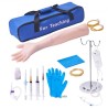 Phlebotomy Practice Kit, IV Venipuncture Intravenous Training Kit, High Simulation IV Practice Arm Kit med bærepose,
