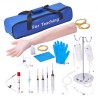 Phlebotomy Practice Kit, IV Venipuncture Intravenous Training Kit, High Simulation IV Practice Arm Kit with Carrying Bag,