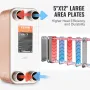 50 plade varmeveksler 4*1-1/4 "MNPT-porte 5" x 12 "lodt 316L