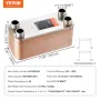 50 plade varmeveksler 4*1-1/4 "MNPT-porte 5" x 12 "lodt 316L