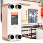 Heat Exchanger, 5"x 12" 50 Plates Brazed Plate Heat Exchanger, Copper/316L Stainless Steel Water To Water Heat Exchanger For Flo