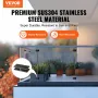 Glass Clamp, 4 PCS Rectangle Glass Railing Bracket for 0.31 "-0.47 " Tempered Glass, 304 Stainless Steel Glass Mounting Clamp, 0