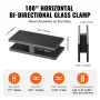 Glasklemme 4 stk. Rektangel rækværksbeslag til 0,31 "-0,47"