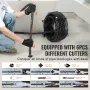 Drain Cleaning Cable 60 FT x 1-1/5 Inch, Professional Sectional Drain Cleaner Cable with 6 Cutters for 2.0" to 7.9" Pipes, Hollo