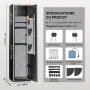 5 Rifles Gun Safe, Rifle Safe with Digital Keypad & Lock, Gun Storage Cabinet with Built-in Storage Locker, Removable Storage Sh