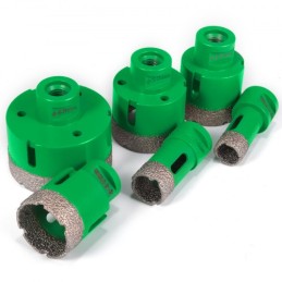 6PCS Diamond Holesaw Set 20/25/40/45/50/68mm Diamond Hole Saw Set, M14 thread Portable Stoneware Point-accurate Hole Saw Cutter
