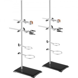 Lab Stand Support, Laboratory Retort Support Stand 2 Sæt, Steel Lab Stand 23,6 "Rod og 8,3" X 5,3 "støbejernsbase, inkluderer