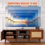 Rattan TV Stand, Mid Century Modern TV Stand for 65 inch TV, Boho Rattan TV Cabinet with Build-in Socket and USB Ports, Adjustab