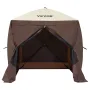 Pop Up Gazebo Tent, Pop-Up Screen Tent 4 Sided Canopy Sun Shelter with 4 Removable Privacy Wind Cloths & Mesh Windows, 6x6FT Qui