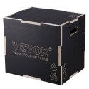 3 in 1 Plyometric Jump Box, 20/18/16 Inch Wooden Plyo Box, Platform & Jumping Agility Box, Anti-Slip Fitness Exercise Step Up
