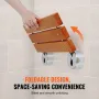 Folding Teak Shower Seat, 20.1" x 13.2" Unfolded, Wall Mounted Fold Up Shower Bench with 440 lbs Load Capacity, Space Saving Hom