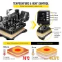 Heat Press 12X15 Inch 6 In 1 Heat Press 1000W Swing Away Black Sublimation Printer Transfer Machine T-Shirt Press with Dual-tube