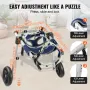 2 Wheels Dog Wheelchair for Back Legs, Pet Wheelchair Lightweight & Adjustable Assisting in Healing, Dog Cart/Wheelchair for Inj