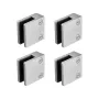 Glass Clamp, 4 PCS Square Glass Railing Bracket for 0.31 "-0.47 " Tempered Glass, 304 Stainless Steel Glass Mounting Clamp, Glas
