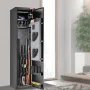 6 Rifles Gun Safe, Rifle Safe with Digital Keypad & Lock, Gun Storage Cabinet with Built-in Storage Locker, Removable Storage Sh