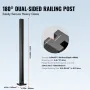 Glass Clamp, 37.4" Height Glass Railing Bracket for 0.39 "-0.47 " Thickness Tempered Glass, 304 Stainless Steel Glass Mounting C