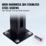 Glass Clamp, 37.4" Height Glass Railing Bracket for 0.39 "-0.47 " Thickness Tempered Glass, 304 Stainless Steel Glass Mounting C