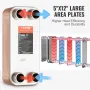 Heat Exchanger, 5"x 12" 30 Plates Brazed Plate Heat Exchanger, Copper/316L Stainless Steel Water To Water Heat Exchanger For Flo