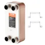 Heat Exchanger, 5"x 12" 30 Plates Brazed Plate Heat Exchanger, Copper/316L Stainless Steel Water To Water Heat Exchanger For Flo