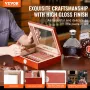 25 cigarer humidor glasstop cedertræ cigar opbevaringsboks
