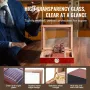 Cigar Humidor, Glass Top Cigar Humidor Box, Handmade Spanish Cedar Wood Cigar Desktop Box, Cigar Storage Case with Humidifier, H