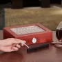 25 cigarer humidor glasstop cedertræ cigar opbevaringsboks