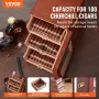150 cigaret humidor kabinet cedertræ cigar boks befugter &