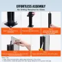 Glass Clamp, 41.34" Height Glass Railing Bracket for 0.39 "-0.47 " Thickness Tempered Glass, 304 Stainless Steel Glass Mounting 