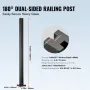 Glass Clamp, 41.34" Height Glass Railing Bracket for 0.39 "-0.47 " Thickness Tempered Glass, 304 Stainless Steel Glass Mounting 