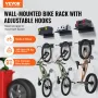 Cykelopbevaringsstativ Wall Mount Garage Bike Holder & 3 hylder
