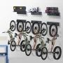 Bike Storage Rack, 6 Bike Racks and 3 Helmets Hooks, Wall Mount Bike Storage Hanger with 3 Shelves, Home & Garage Organizer, Cus