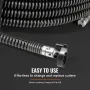 Sectional Drain Cleaning Cable 66FT/20.1 m x 5/8In/1.6 cm & 7 Cutters for 0.8"-3.9"/2-10 cm Pipes