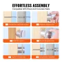 Glass Clamp, 10 PCS Round Glass Railing Bracket for 0.31 "-0.62 " Tempered Glass, 316 Stainless Steel Glass Mounting Clamp, Glas