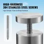 Glass Clamp, 10 PCS Round Glass Railing Bracket for 0.31 "-0.62 " Tempered Glass, 316 Stainless Steel Glass Mounting Clamp, Glas