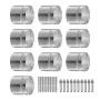 Glass Clamp, 10 PCS Round Glass Railing Bracket for 0.31 "-0.62 " Tempered Glass, 316 Stainless Steel Glass Mounting Clamp, Glas