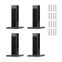 Glass Clamp, 4 PCS Square Glass Railing Bracket for 0.31 "-0.47 " Tempered Glass, 304 Stainless Steel Glass Mounting Clamp, 0.12