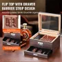 50 Cigar Humidor Glasstop Cedar Cigar Box Befugter & Hygrometer