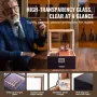 50 Cigar Humidor Glasstop Cedar Cigar Box Befugter & Hygrometer