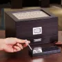 50 Cigar Humidor Glasstop Cedar Cigar Box Befugter & Hygrometer