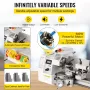 Mini Metal Lathe 8x14, Mini Lathe Machine 2250 PRM Variable Speed Change,Precision Mini Lathe 650W Metal Working Lathe, Small Me