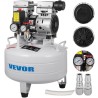 Vertical Air Compressor 6.6 Gallon Ultra Quiet Oil-free Air Compressor 30L Tank Silent Air Compressor 850W Oil free Compressor