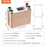 Heat Exchanger, 5"x 12" 100 Plates Brazed Plate Heat Exchanger, Copper/316L Stainless Steel Water To Water Heat Exchanger For Fl