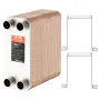 100 pladevarmeveksler 4*1-1/4 "MNPT-porte 5" x 12 "Bodt 316L