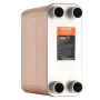 Heat Exchanger, 5"x 12" 100 Plates Brazed Plate Heat Exchanger, Copper/316L Stainless Steel Water To Water Heat Exchanger For Fl