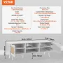 Rattan TV Stand for 65 "TV Boho TV Stand med indbygget