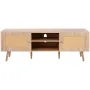 Rattan TV Stand for 65" (165.1 cm) TV Boho TV Stand with Build-in Socket Oak