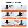 Glass Clamp, 10 PCS Square Glass Railing Bracket for 0.31 "-0.47 " Tempered Glass, 304 Stainless Steel Glass Mounting Clamp, 0.1
